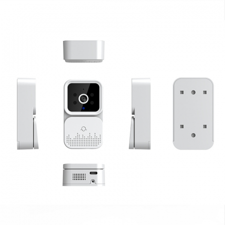 Sonerie Wireless Video, Conectivitate Android/iOS, Audio Bidirectional, Distanta 30 Metri, WiFi 2.4Mghz, Alba [3]