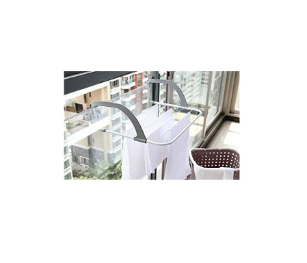 Suport Uscator Rabatabil pentru Haine – Prindere pe Balcon, Calorifer, Bara sau, Compact, Portabil, Economisire Spatiu [1]