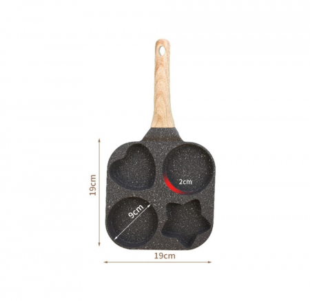 Tigaie grill cu 4 compartimente din ceramica antiaderenta CELhome [5]