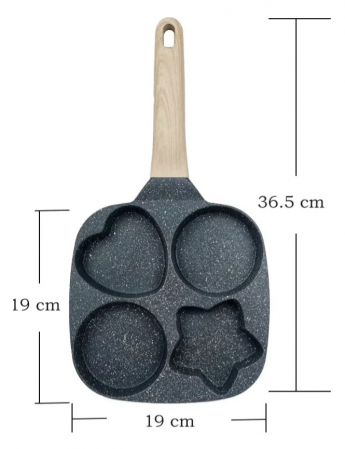 Tigaie grill cu 4 compartimente din ceramica antiaderenta CELhome [2]