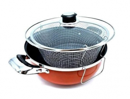 Tigaie pentru prajit si gatit -CELhome- non stick cu cos prajire 28 cm, antiaderenta, usor de curatat [7]