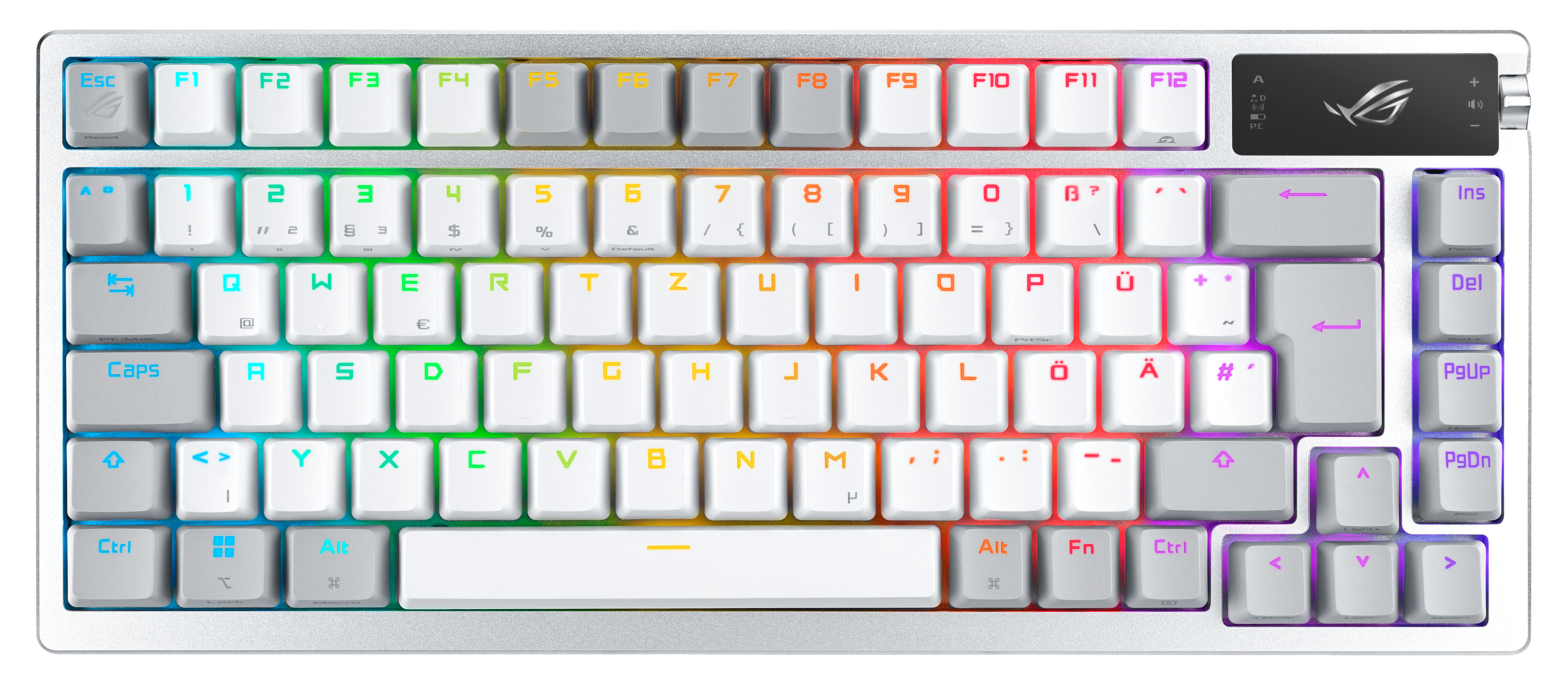 PC, Periferice & Software - ASUS ROG Azoth keyboard Gaming USB + RF Wireless + Bluetooth White