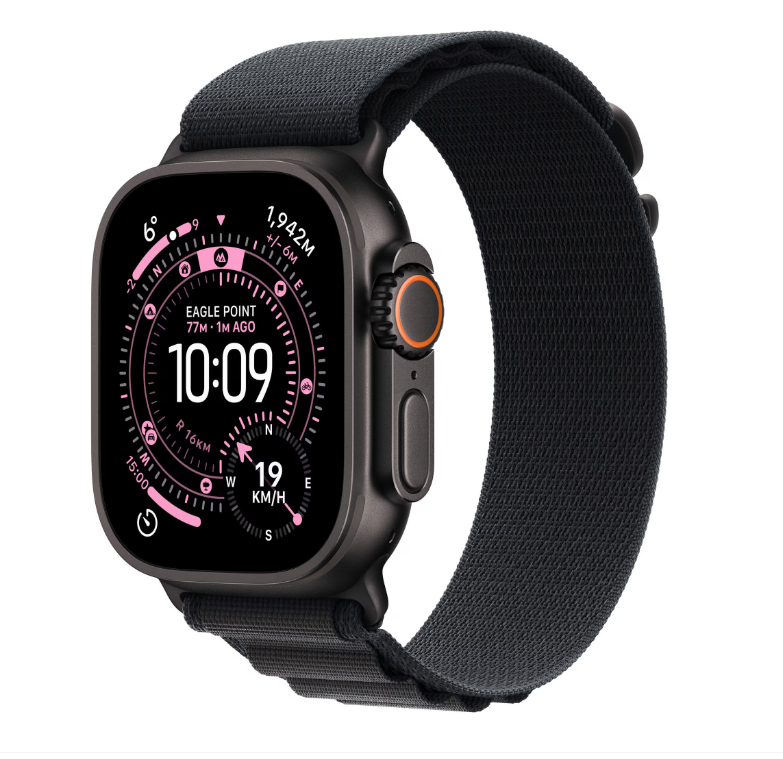 Apple Watch Ultra 3 GPS + Cellular 49mm Black Titanium Case with Black Alpine Loop - Small [2]