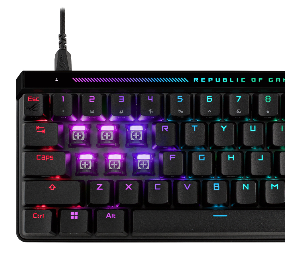 ASUS ROG Falchion Ace HFX keyboard Gaming USB QWERTZ German Black [11]