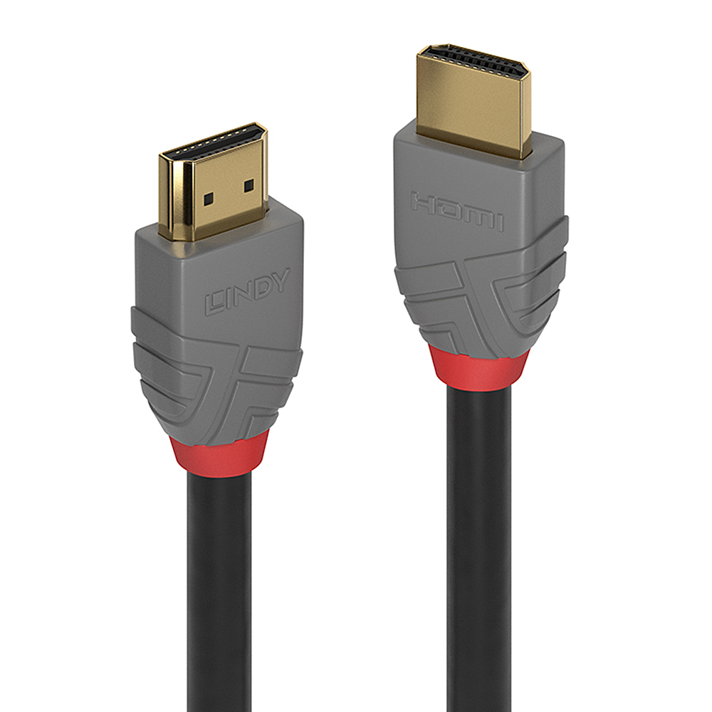 Cablu Lindy 0.5m High Speed HDMI, latime de banda suportata 18Gbps, rezolutie maxima 4096x2160@60Hz 4:4:4 8bit,  Anthra [2]