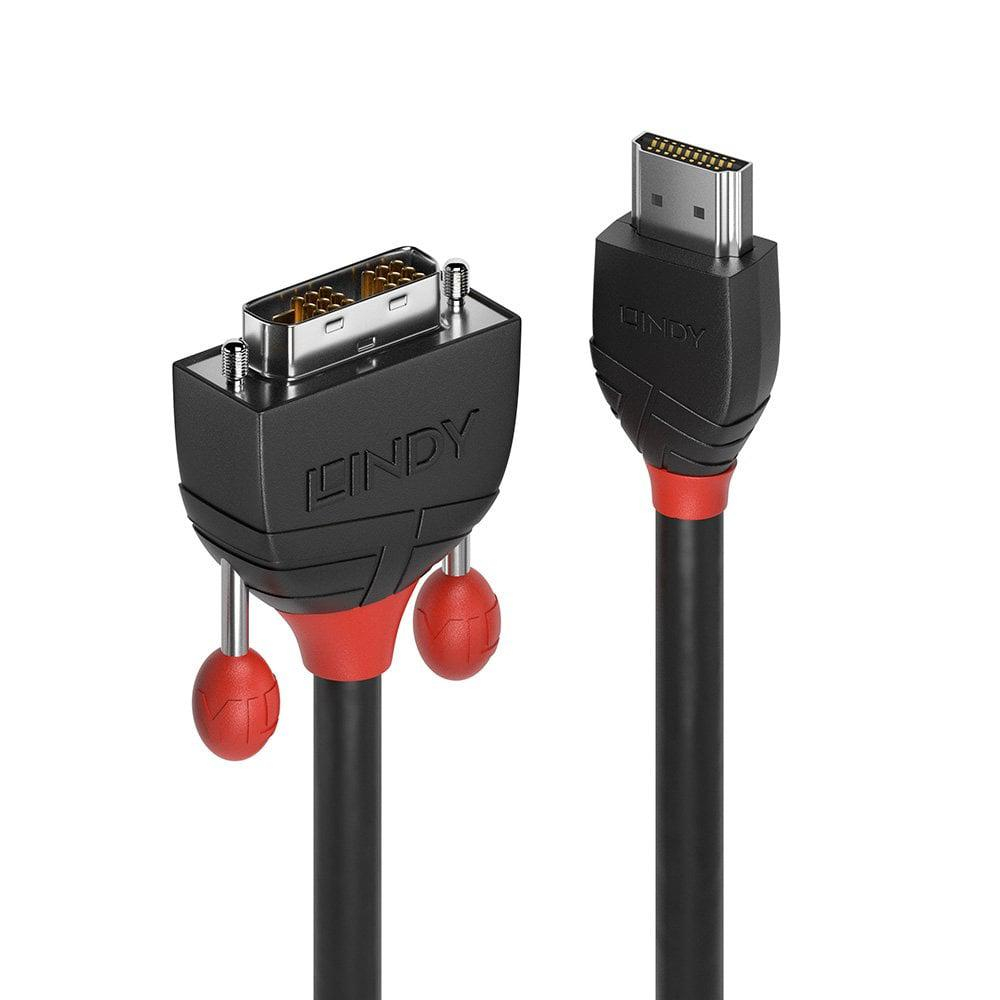 Cablu Lindy LY-36273, HDMI to DVI-D, 3m, Black Line [2]