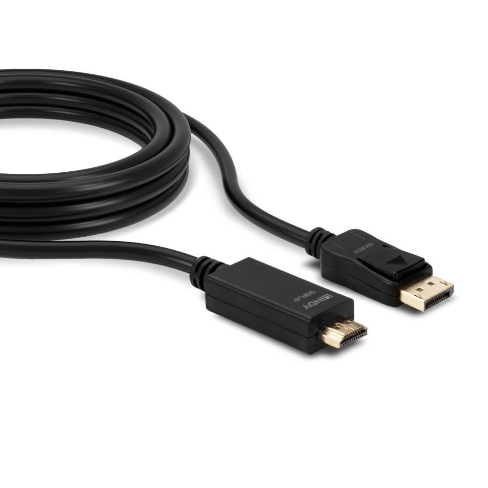 Cablu Lindy LY-36924, DisplayPort to HDMI 10.2G, 5m, negru [2]