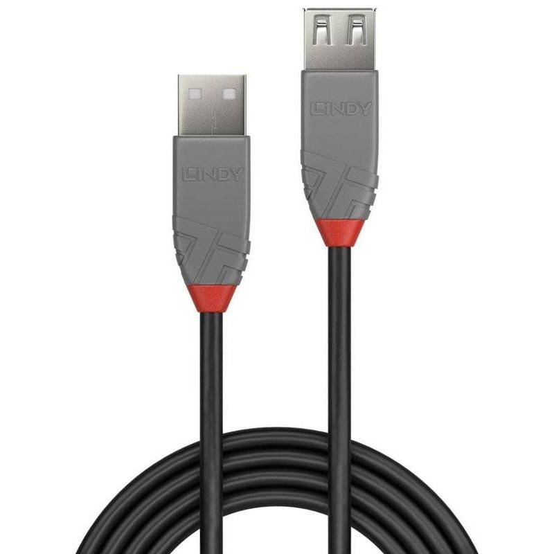 Cablu transfer date Lindy LY-36705, USB 2.0 Male tip A - USB 2.0 Female, 5 m, Anthra Line [2]