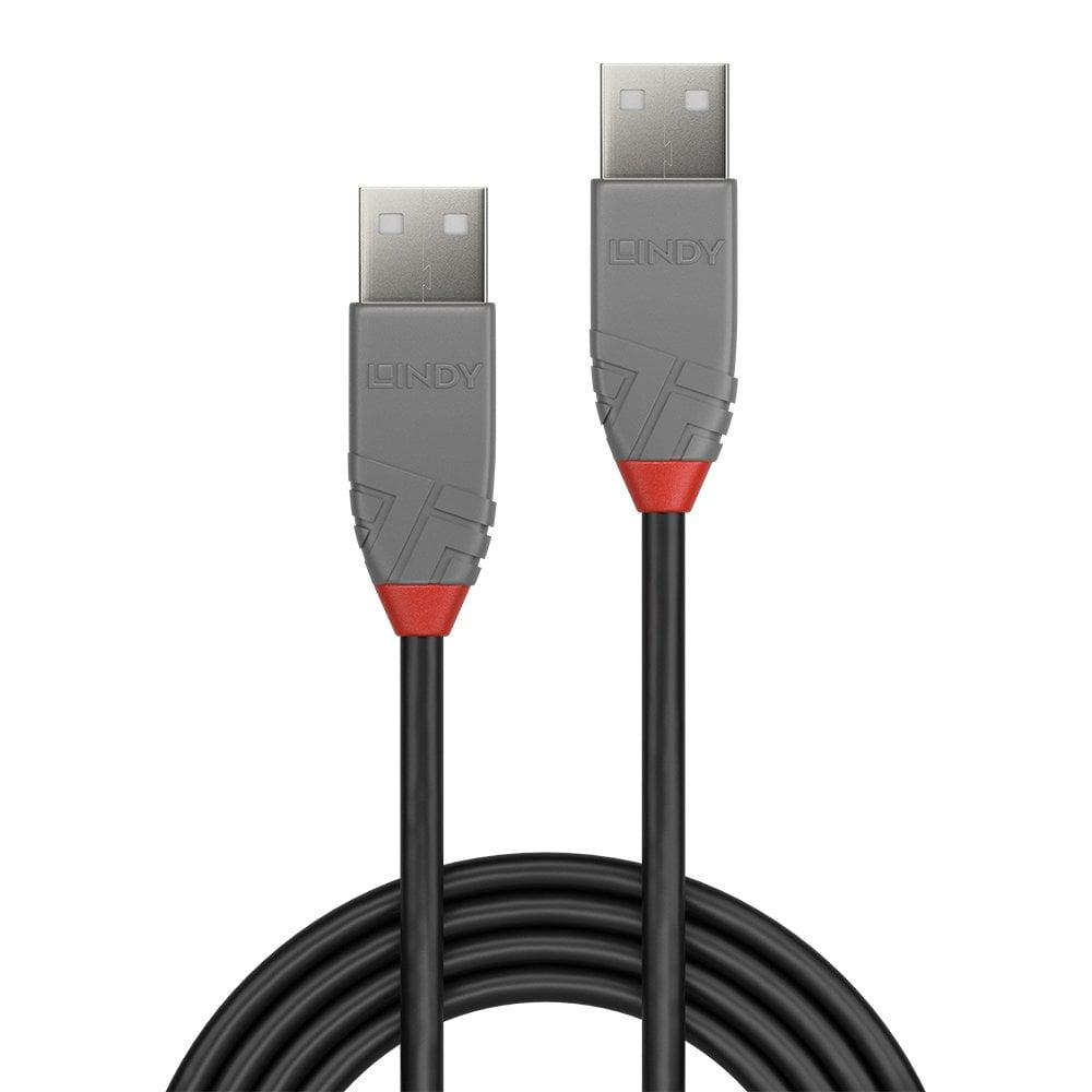 Cablu transfer Lindy LY-36691, USB 2.0 Type A, 0.5m, Anthra Line [2]