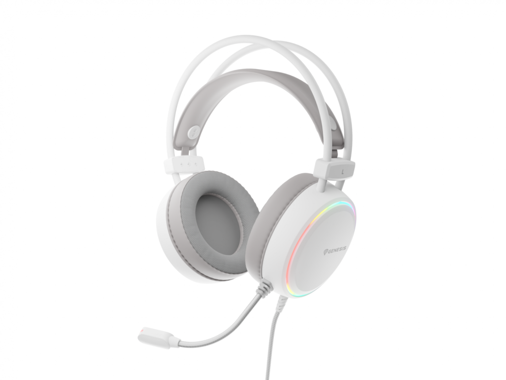 Casti Gaming Head-band Genesis Neon 613 G2, Wired, Alb [6]