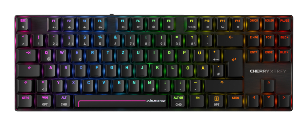 CHERRY MX 8.2 Pro TMR Wireless keyboard Gaming USB + RF Wireless + Bluetooth QWERTZ German Black [2]