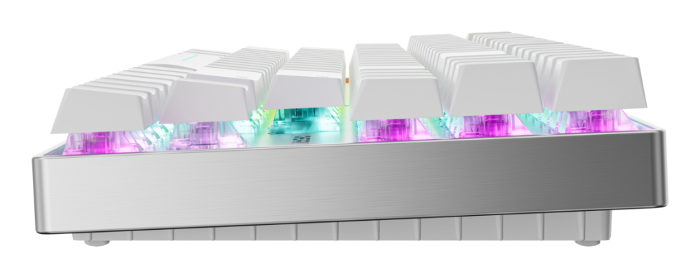 CHERRY MX 8.2 Pro TMR Wireless keyboard Gaming USB + RF Wireless + Bluetooth QWERTZ German Silver, White [5]