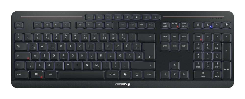 CHERRY Stream desktop ultimate keyboard Mouse included Home/Office USB + RF Wireless + Bluetooth QWERTZ German Black [4]