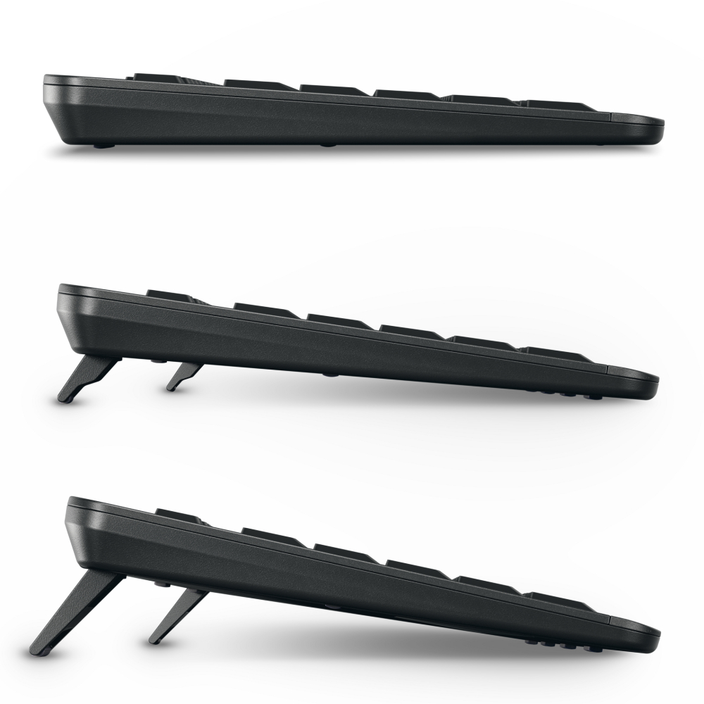 CHERRY Stream desktop ultimate keyboard Mouse included Home/Office USB + RF Wireless + Bluetooth QWERTZ German Black [9]