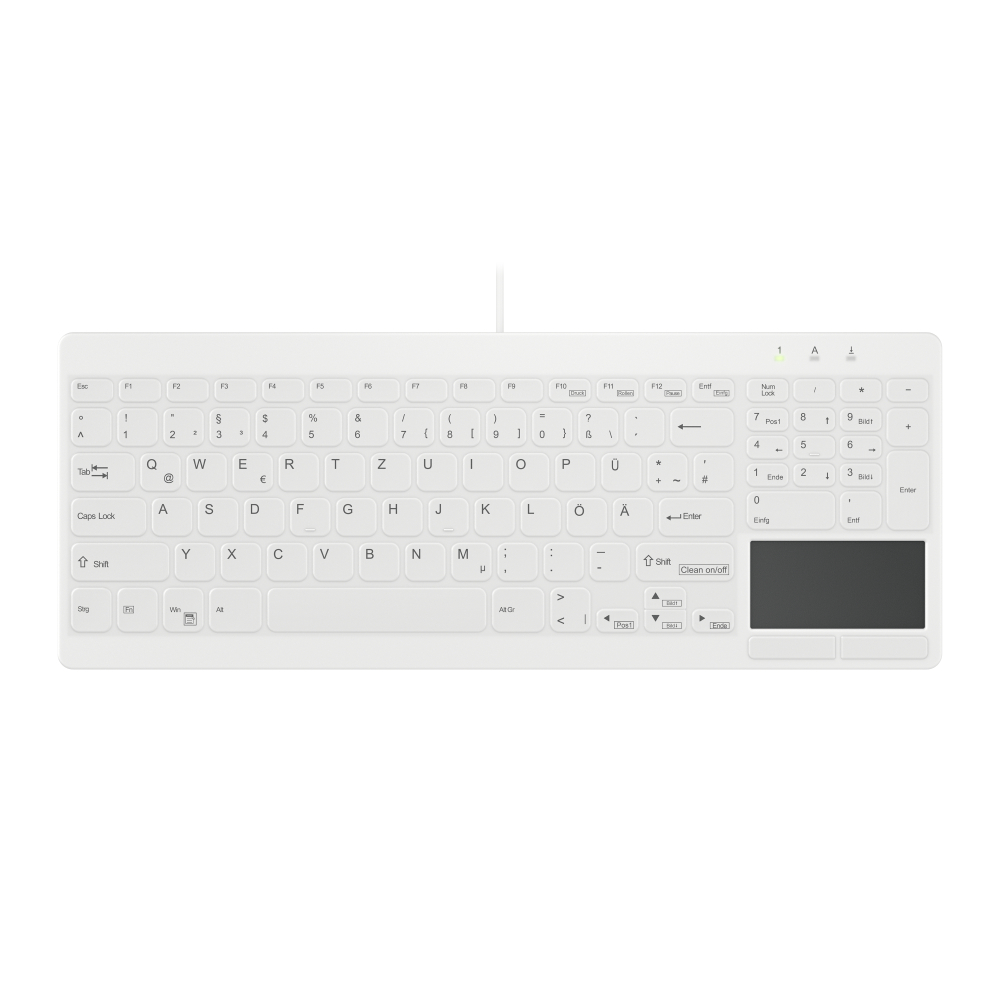Contour Design Active Key Contour QuickClean Medical Keyboard IP68 Touchpad Compact Wired White DE C7412 [2]