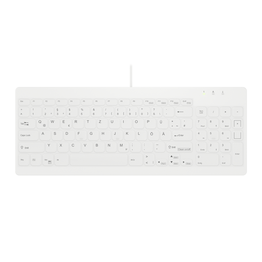 Contour Design Active Key Contour QuickClean Medical Keyboard Removable Cover Compact Wired White DE C7012 [2]