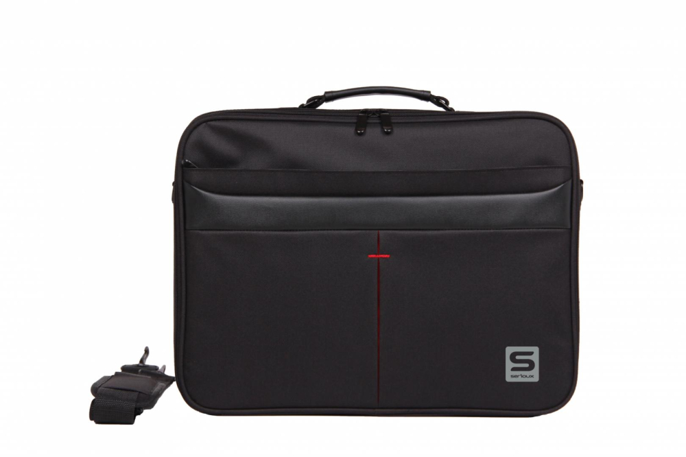 Geanta notebook Serioux, SRX-8444, dimensiuni 40 x 30 x 6 cm, compartiment laptop: max 15.6", bretea spate pentru prindere troller, curea de umar ajustabila, material poliester [2]