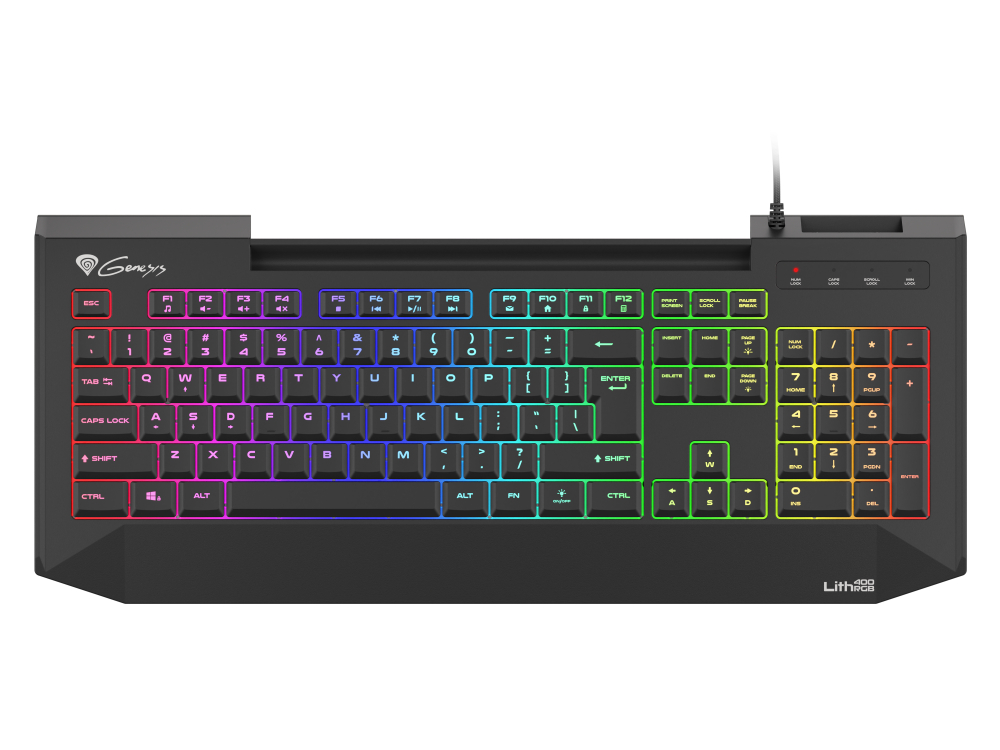 GENESIS Lith 400 RGB keyboard Gaming USB QWERTY US International Black [3]