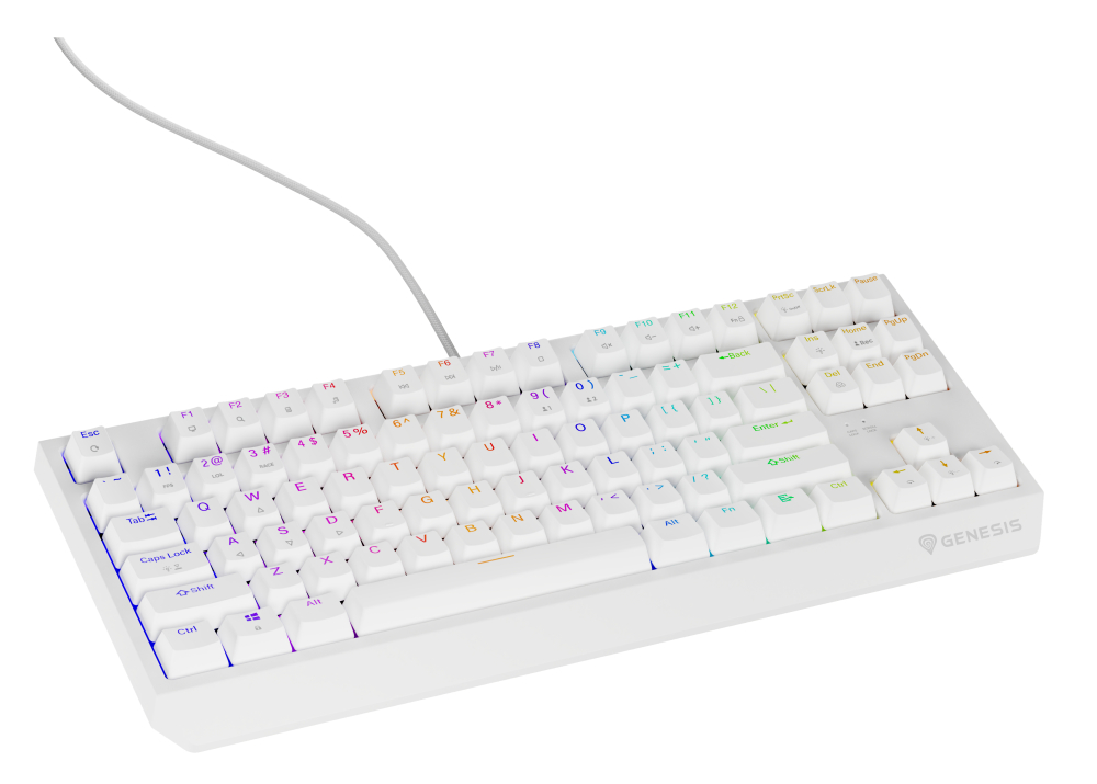 GENESIS Thor 230 TKL keyboard Gaming USB QWERTY US English White [3]