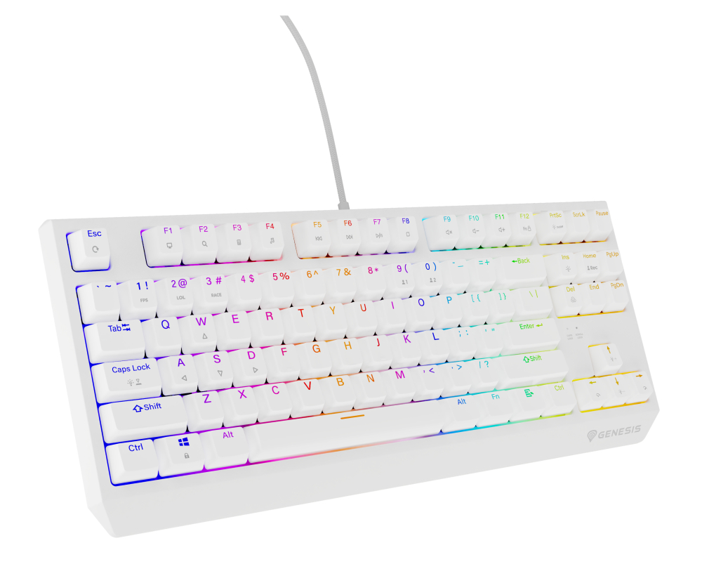 GENESIS Thor 230 TKL keyboard Gaming USB QWERTY US English White [5]