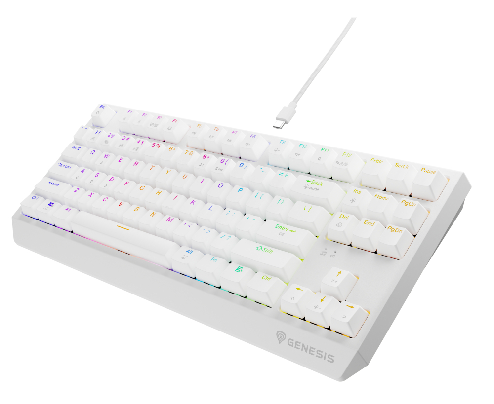 GENESIS Thor 230 TKL keyboard Gaming USB + RF Wireless + Bluetooth QWERTY US English White [6]