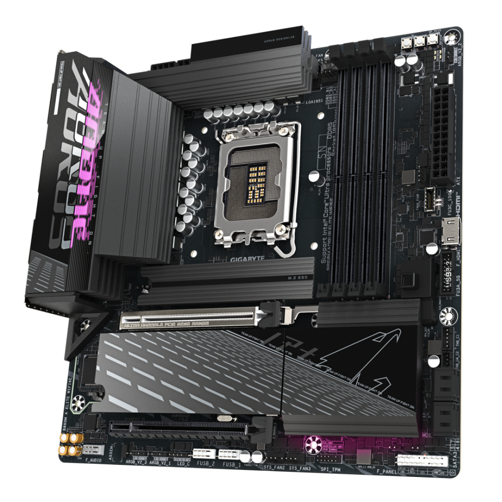 GIGABYTE B860M AORUS ELITE WIFI6E Motherboard - Intel Core Ultra Series CPUs, 12+1+2+1 Phases VRM, up to 9200MHz DDR5, 1xPCIe 5.0 + 2xPCIe 4.0 M.2, 2.5GbE LAN, WIFI 6E, Thunderbolt [4]
