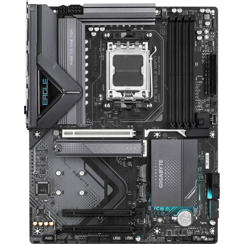 GIGABYTE X870 EAGLE WIFI7 Motherboard - Supports AMD Ryzen 9000 CPUs, 14+2+2 phases VRM, up to 8000MHz DDR5 (OC), 1xPCIe 5.0 + 2xPCIe 4.0, Wi-Fi 7, 2.5GbE LAN, USB 4 [2]