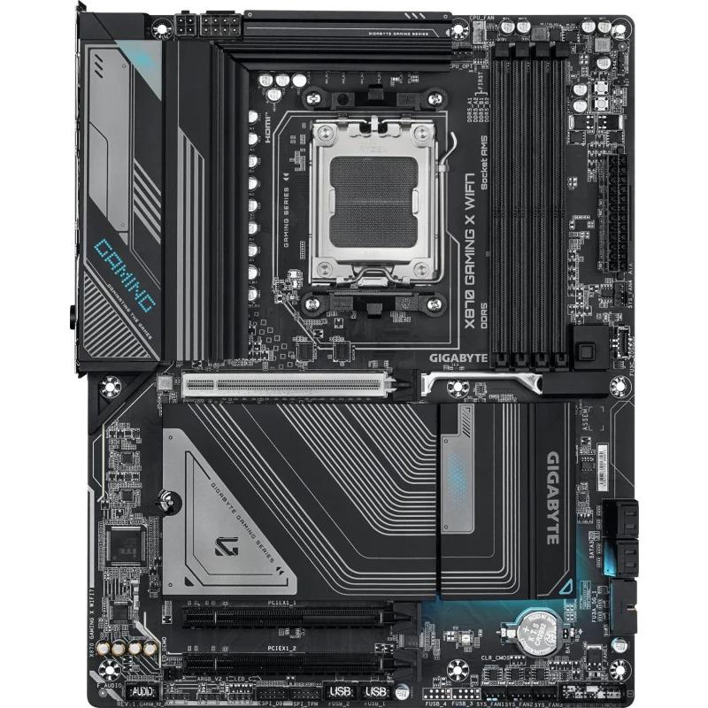 GIGABYTE X870 GAMING X WIFI7 Motherboard - Supports AMD Ryzen 9000 CPUs, 16+2+2 phases VRM, up to 8000MHz DDR5 (OC), 1xPCIe 5.0 + 2xPCIe 4.0, Wi-Fi 7, 2.5GbE LAN, USB 4 [2]