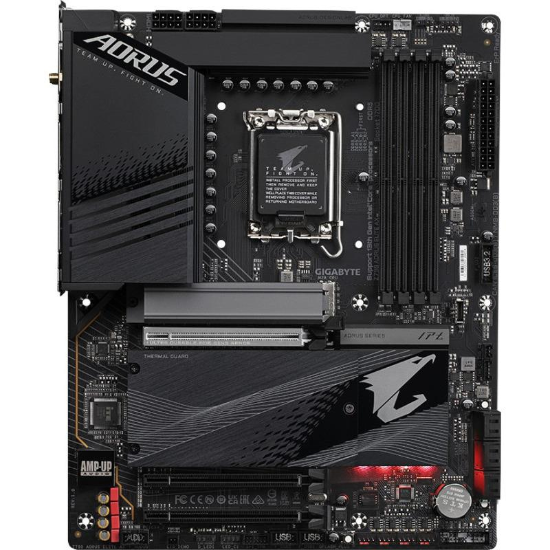 GIGABYTE Z790 AORUS ELITE AX Motherboard - Supports Intel Core 14th CPUs, 16*+2+１ Phases Digital VRM, up to 7600MHz DDR5 (OC), 4xPCIe 4.0 M.2, Wi-Fi 6E, 2.5GbE LAN, USB 3.2 Gen 2x2 [3]