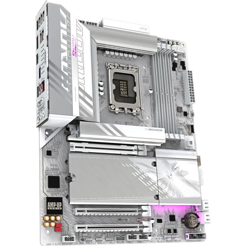 GIGABYTE Z890 AORUS ELITE WIFI7 ICE Motherboard - Supports Intel Core Ultra (Series 2) CPUs, 16+1+2 phases VRM, up to 8800MHz DDR5 (OC), 1xPCIe 5.0 + 3xPCIe 4.0, Wi-Fi 7, 2.5GbE LAN, Thunderbolt 4 [4]