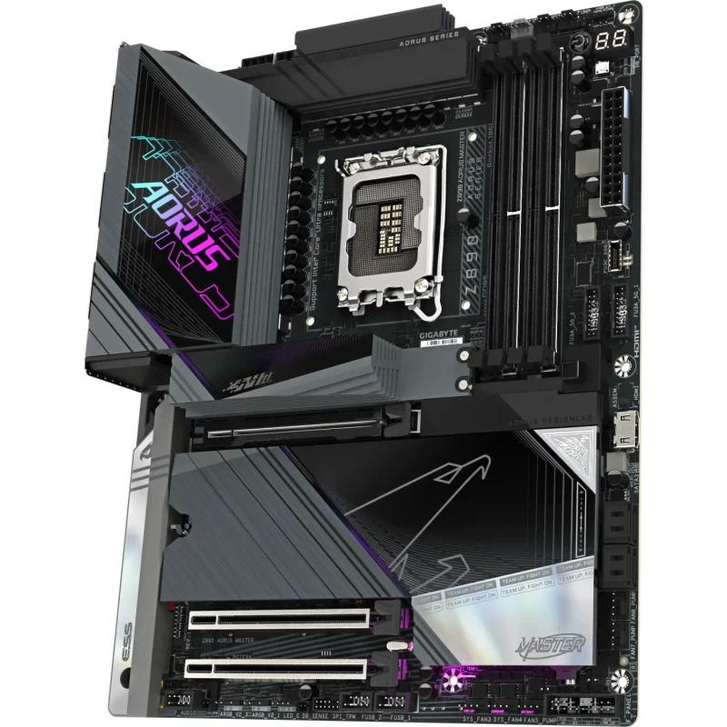 GIGABYTE Z890 AORUS MASTER Motherboard - Supports Intel Core Ultra (Series 2) CPUs, 18+1+2 phases VRM, up to 9500MHz DDR5 (OC), 2xPCIe 5.0 + 3xPCIe 4.0, Wi-Fi 7, 10GbE LAN, Thunderbolt 4 [4]
