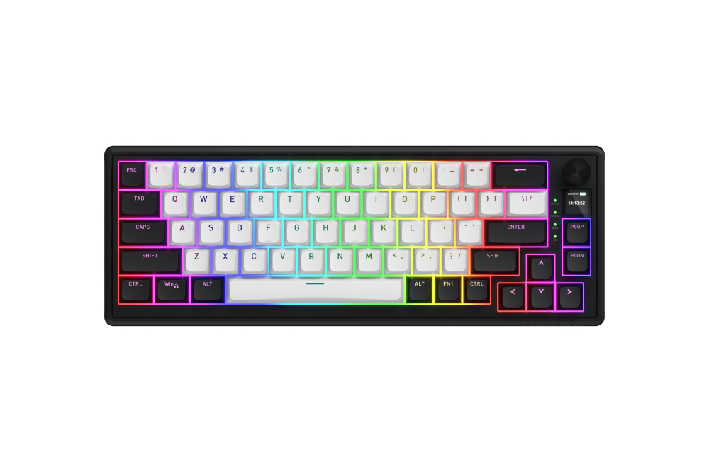 HATOR Skyfall 65 MAG ULTIMA 8K wireless keyboard Gaming USB + RF Wireless + Bluetooth QWERTY US English Black, White [2]