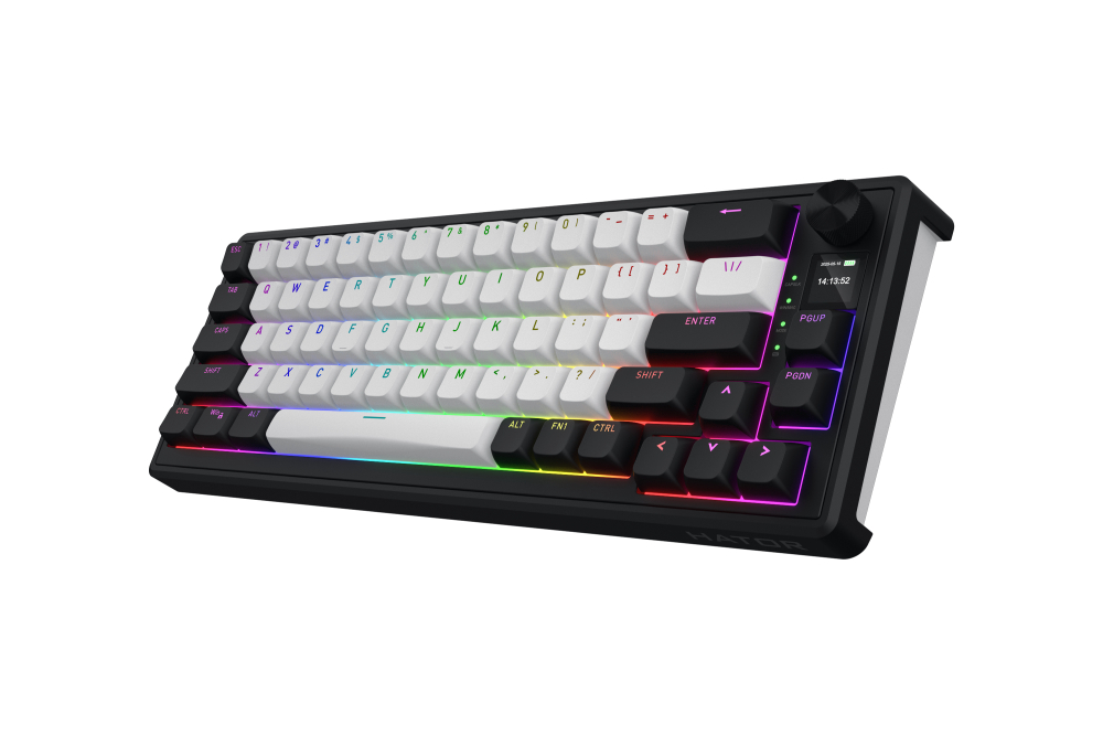 HATOR Skyfall 65 MAG ULTIMA 8K wireless keyboard Gaming USB + RF Wireless + Bluetooth QWERTY US English Black, White [4]