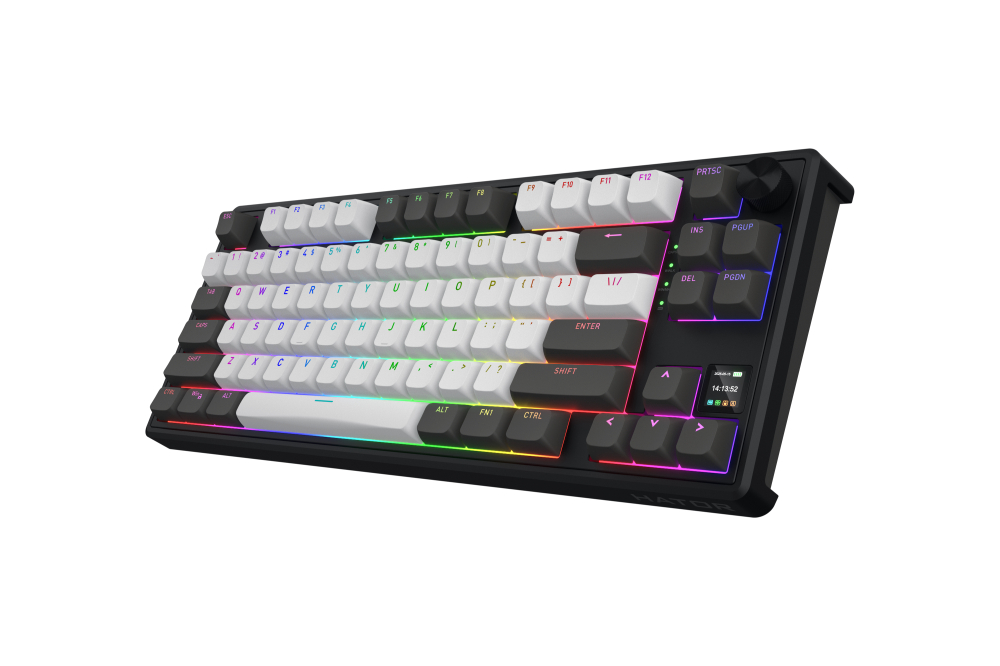 HATOR Skyfall Pro Wireless 80 keyboard Gaming USB + RF Wireless + Bluetooth QWERTY US English Black, Grey [4]