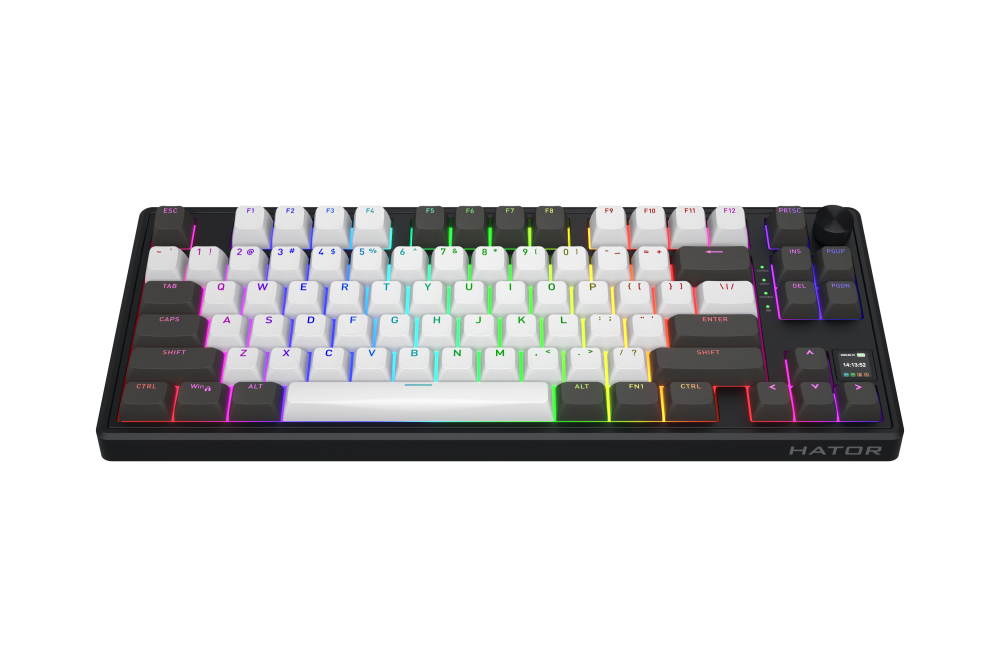 HATOR Skyfall Pro Wireless 80 keyboard Gaming USB + RF Wireless + Bluetooth QWERTY US English Black, Grey [9]