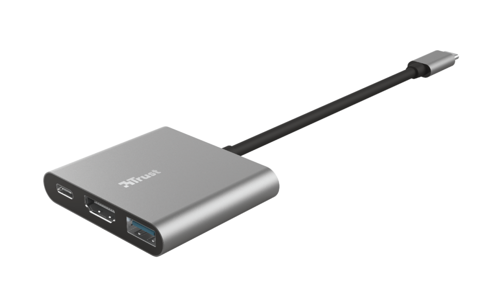 Hub USB Trust Dalyx, 3 porturi USB-C, silver [2]