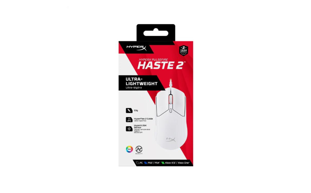HyperX Pulsefire Haste 2 Wired White Gaming mouse [3]