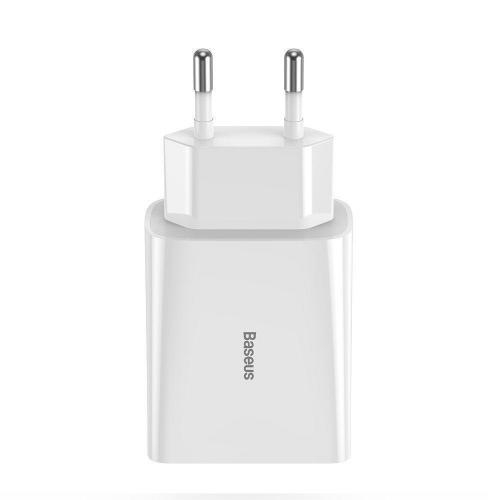 Incarcator retea Baseus Speed Mini, Quick Charge 20W, 1 x USB Type-C 5V/3.0A, alb [1]