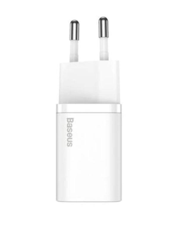 INCARCATOR retea Baseus Super Si, Quick Charge 20W, 1 x USB Type-C 5V/3A, alb [1]