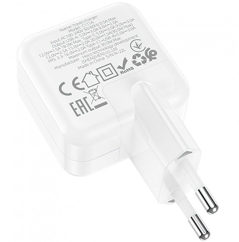 Incarcator retea BLUE Power BC111A 30W/3A  1xUSB-A & 1xUSB-C White [2]