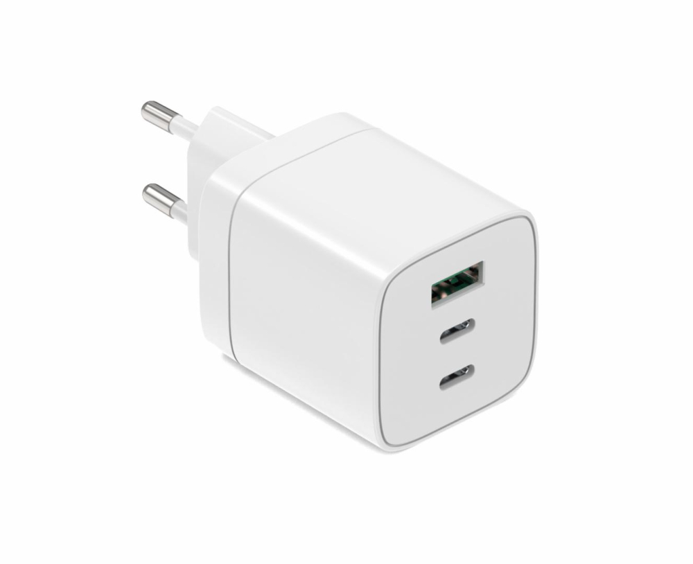 INCARCATOR SERIOUX 65W 2xUSB-C & USB-A de perete, Ieșire USB-C: C1 și C2: 5V/3A, 9V/3A, 12V/3A, 15V/3A, 20V/3,25A (65W) PPS: 5-11V/5A, (55W), A1: 5V/4,5A, 9V/3A, 12V/2,5A, 20V/1,5A(30W) C1+C2: 45W+20W (max. 65W), C1+A1: 45W+18W (max. 63W ) C2+A1: 7,5W+7,5W (max. 15W), C1+C2+A1: 45W+7,5W+7,5Wmax. 60W [2]