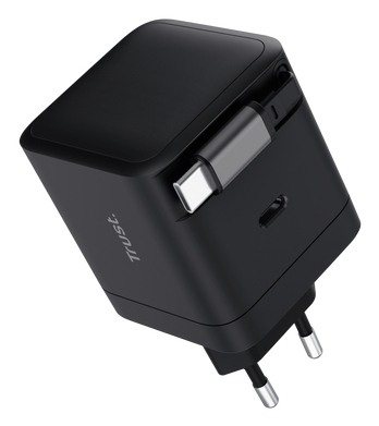 Incarcator Trust Maxo USB-C, putere maxima 65W, lungime cablu 67 cm, negru [2]