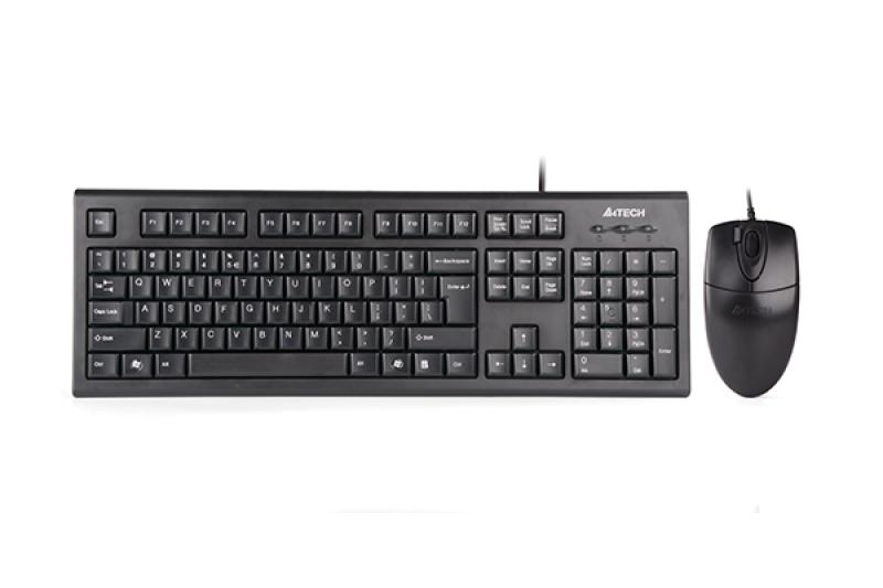 Kit tastatura + mouse A4tech KR-8520D, cu fir, negru [2]