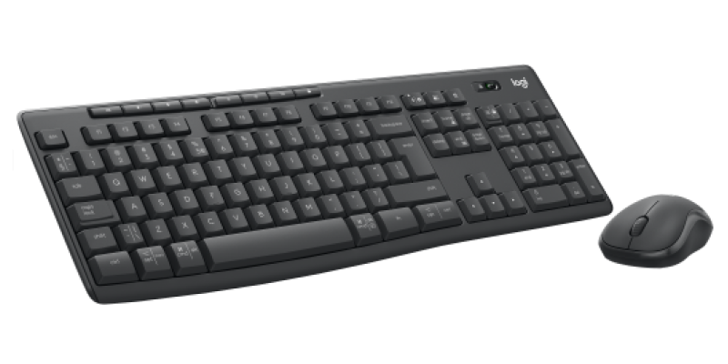 Kit Tastatura + Mouse MK370 Wireless, tastatura fara fir, 112 taste, rezistenta la stropire, mouse optic wireless, rezolutie 1000 DPI, negru [2]