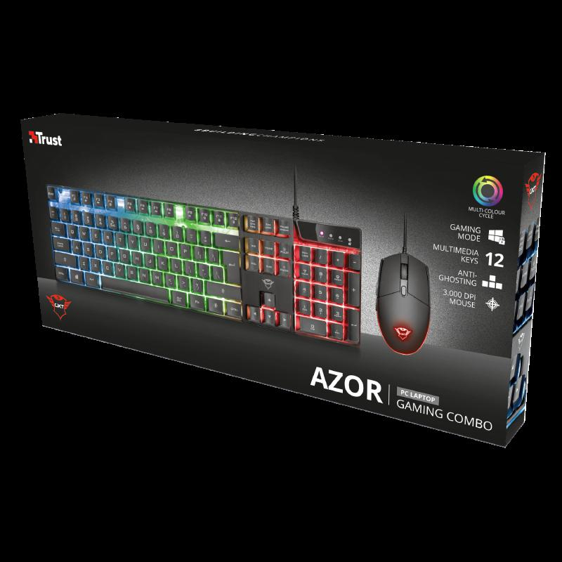 Kit Tastatura + Mouse Trust GXT 838 Azor Gaming Combo, negru [8]