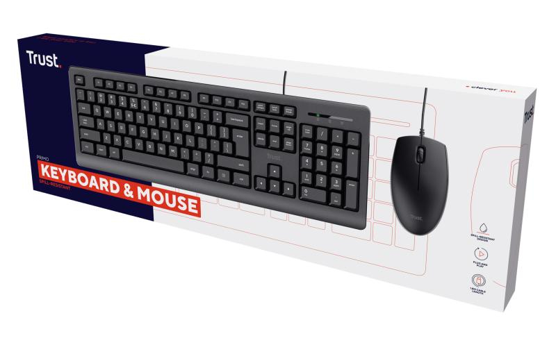 Kit tastatura + mouse Trust Primo, wired, negru [10]