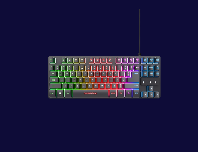 Kit Trust Wireless GXT 798 2-in-1, tastatura mecanica, interfata USB, material ABS, mouse optic, rezolutie maxima 6400 DPI, 6 butoane, negru [2]