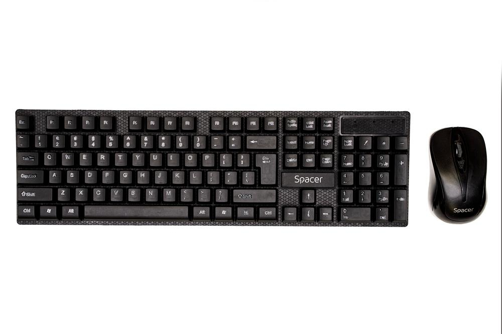 Kit wireless tastatura si mouse SPACER SPDS-1100, taste numerice, negru [3]