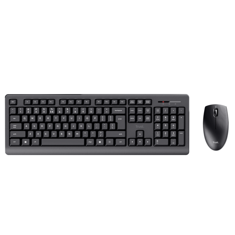 Kit Wireless tastatura si mouse TRUST Primo, taste numerice, Negru [3]