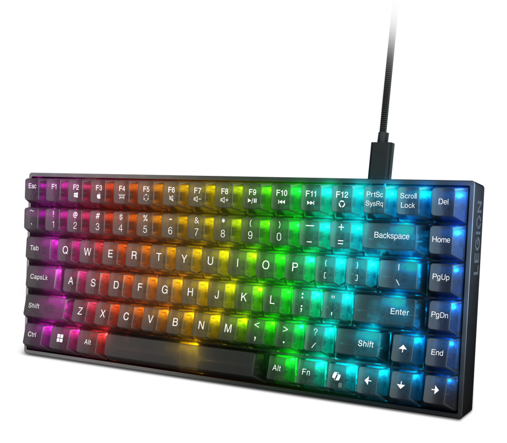 Lenovo Legion K510 Mini Pro keyboard Gaming USB US English Black, Transparent [6]